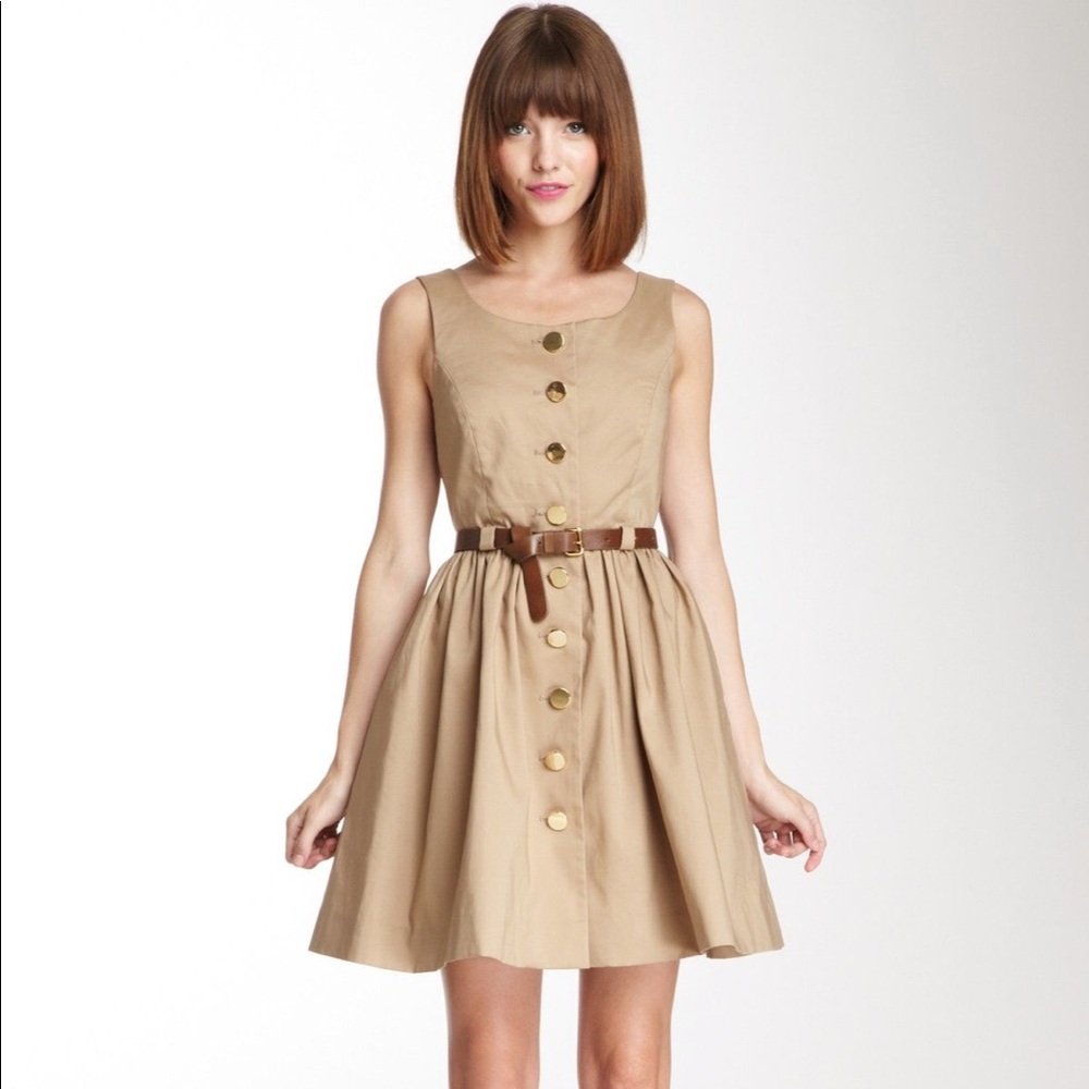 Orla Kiely Tan Button Down dress